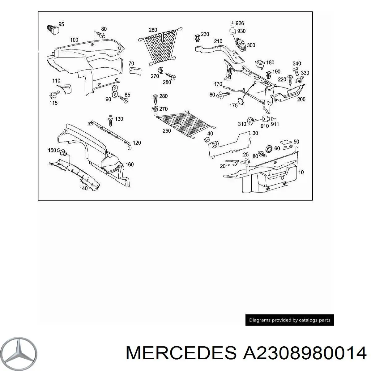 Mercedes A2308980014 ціна, від 79.70 USD