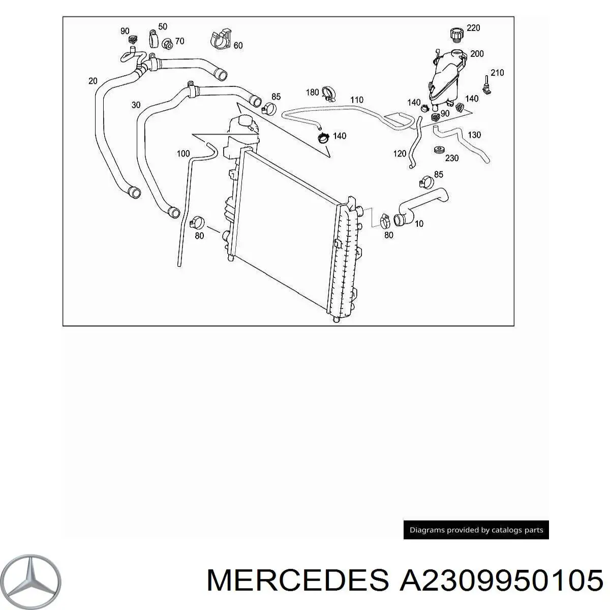  Mercedes A2309950105 ціна, від 3.68 USD