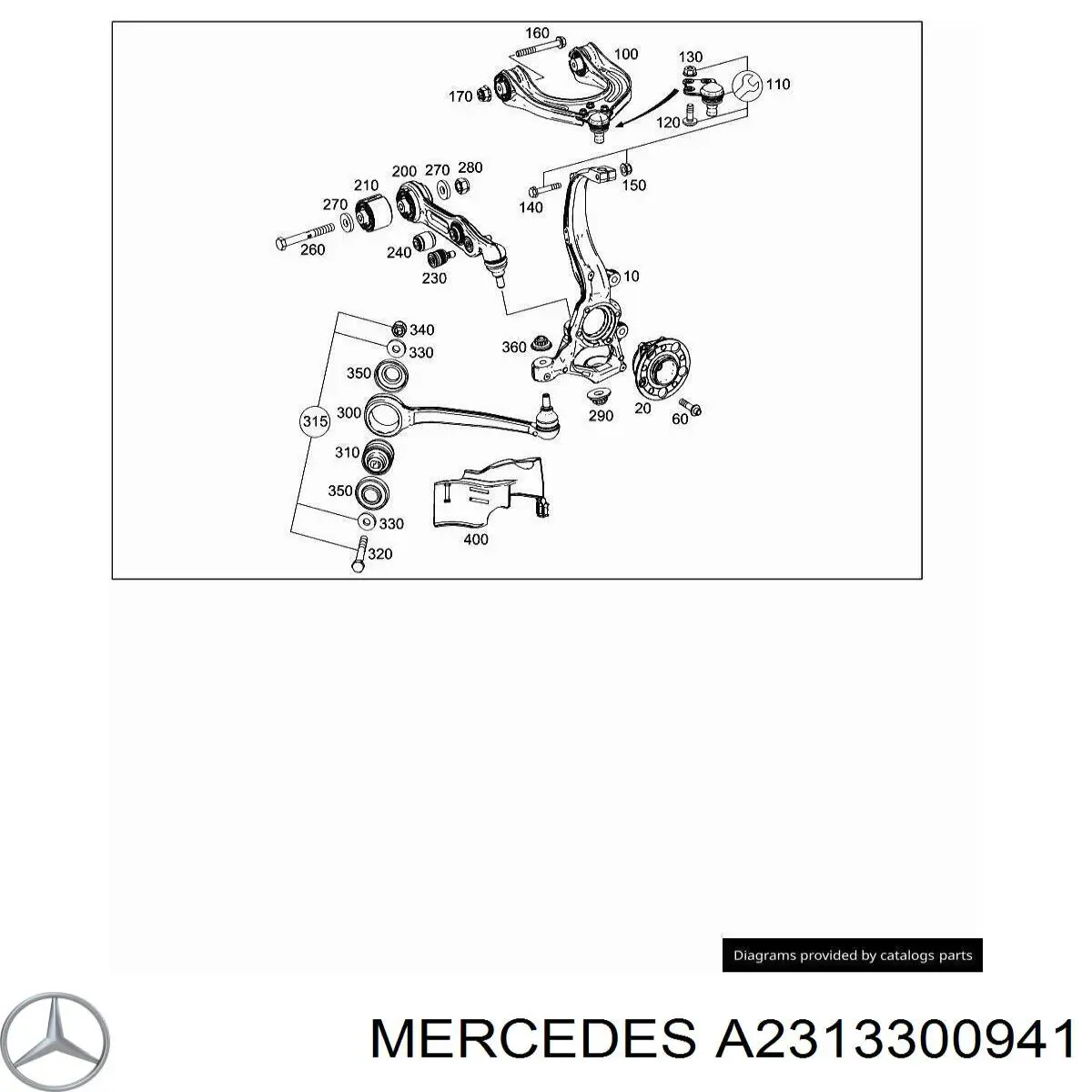 A2313300941 Mercedes Поперечний важіль