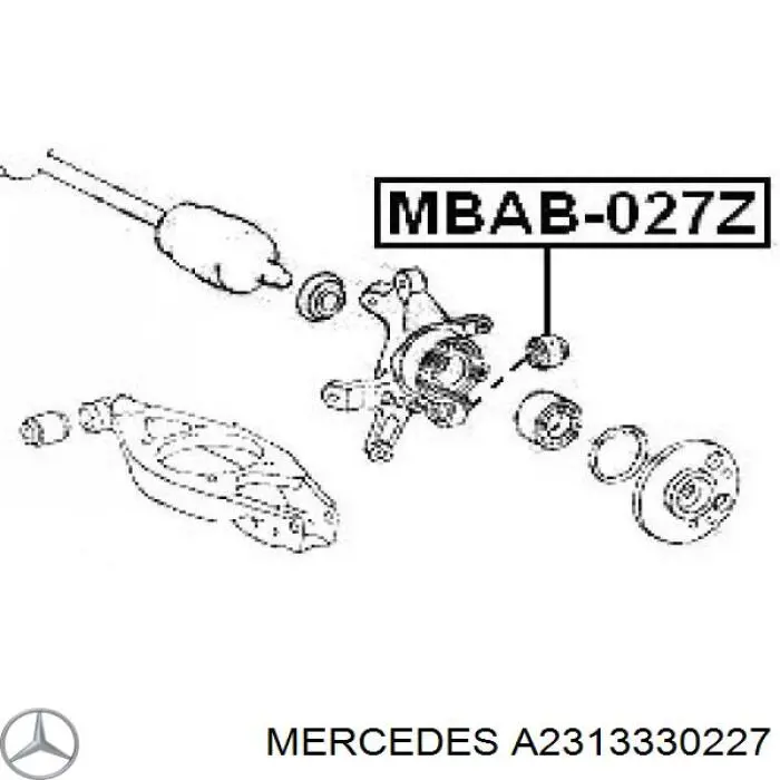 Сайлентблок цапфи задньої A2313330227 Mercedes