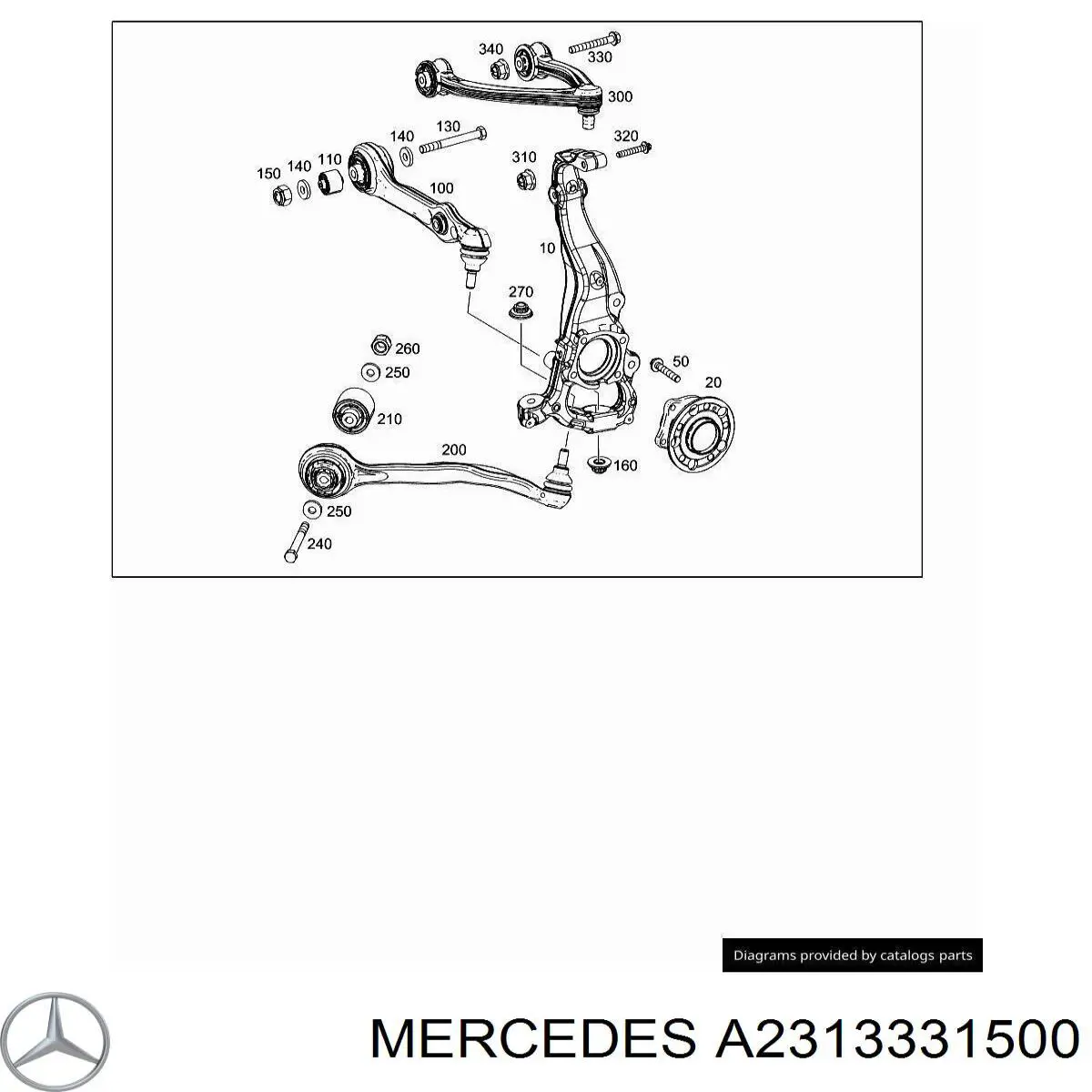 Сайлентблок нижнього важеля передньої підвіски Mercedes A2313331500 ціна, від 49.31 USD