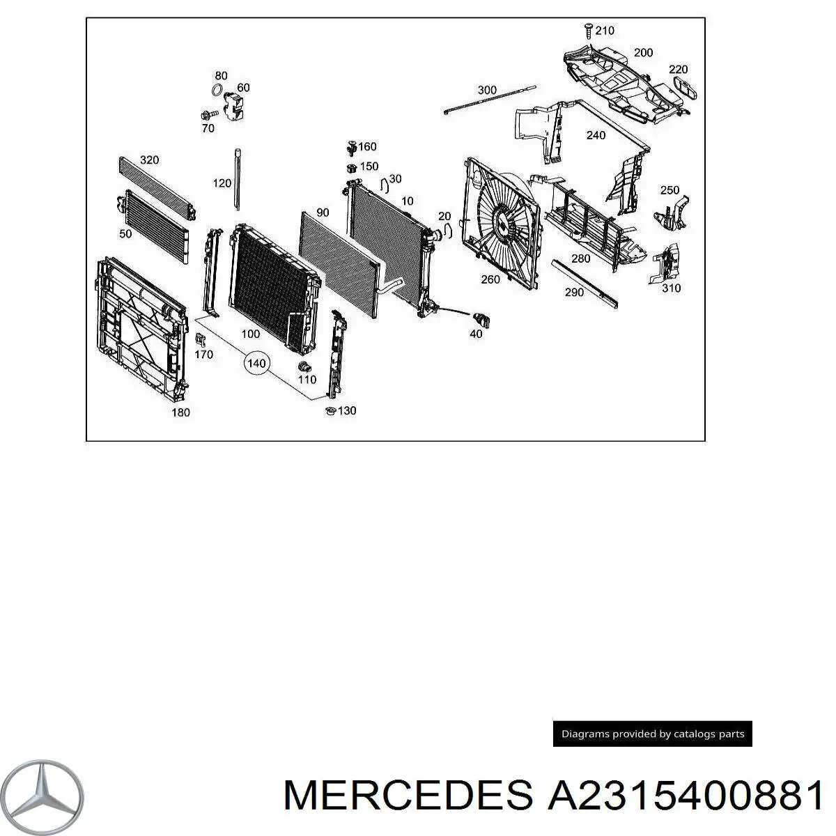  Mercedes A2315400881 ціна, від  