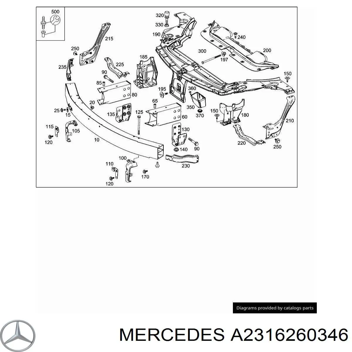 Купити A2316260346 Mercedes 