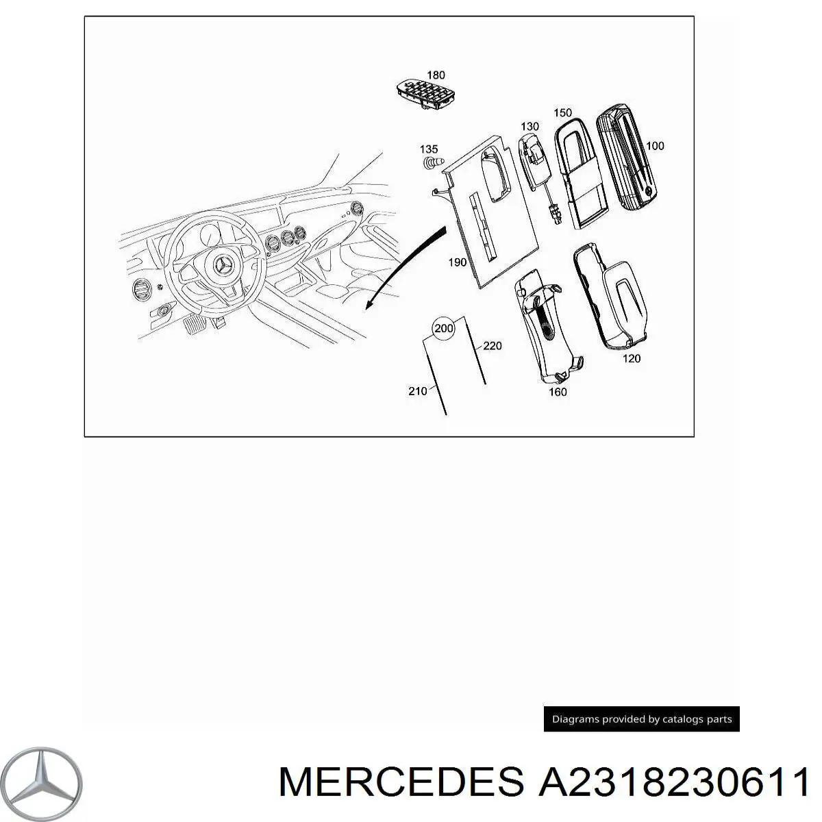 Mercedes A2318230611 ціна, від 249.44 USD