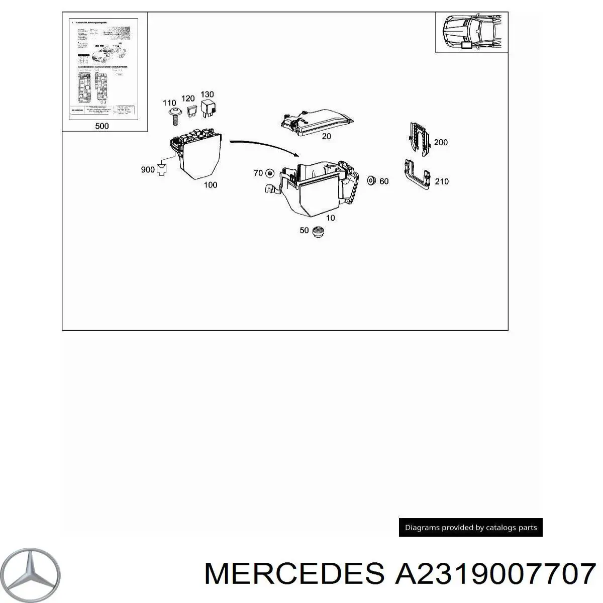 Блок керування сигналами SAM A2319007707 Mercedes