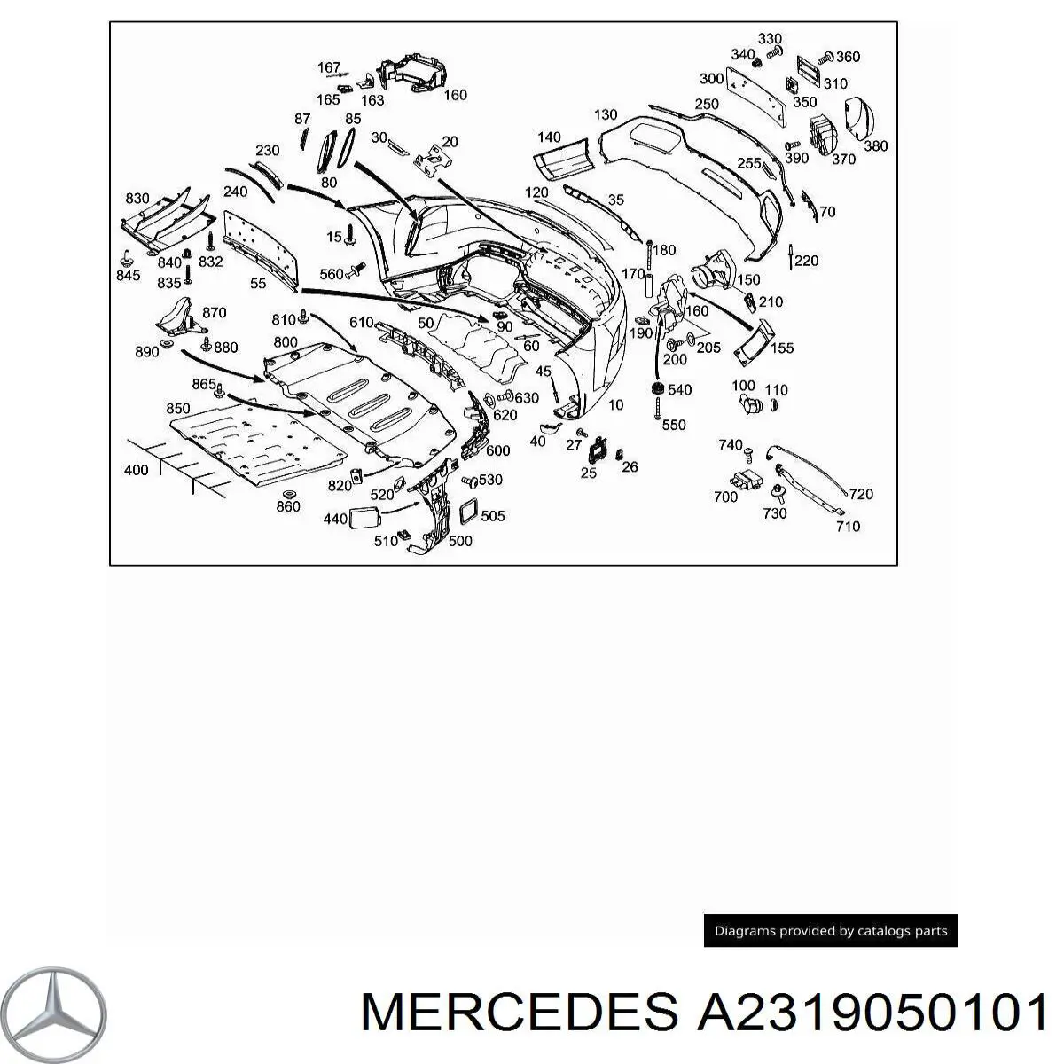  Mercedes A2319050101 ціна, від 35.47 USD
