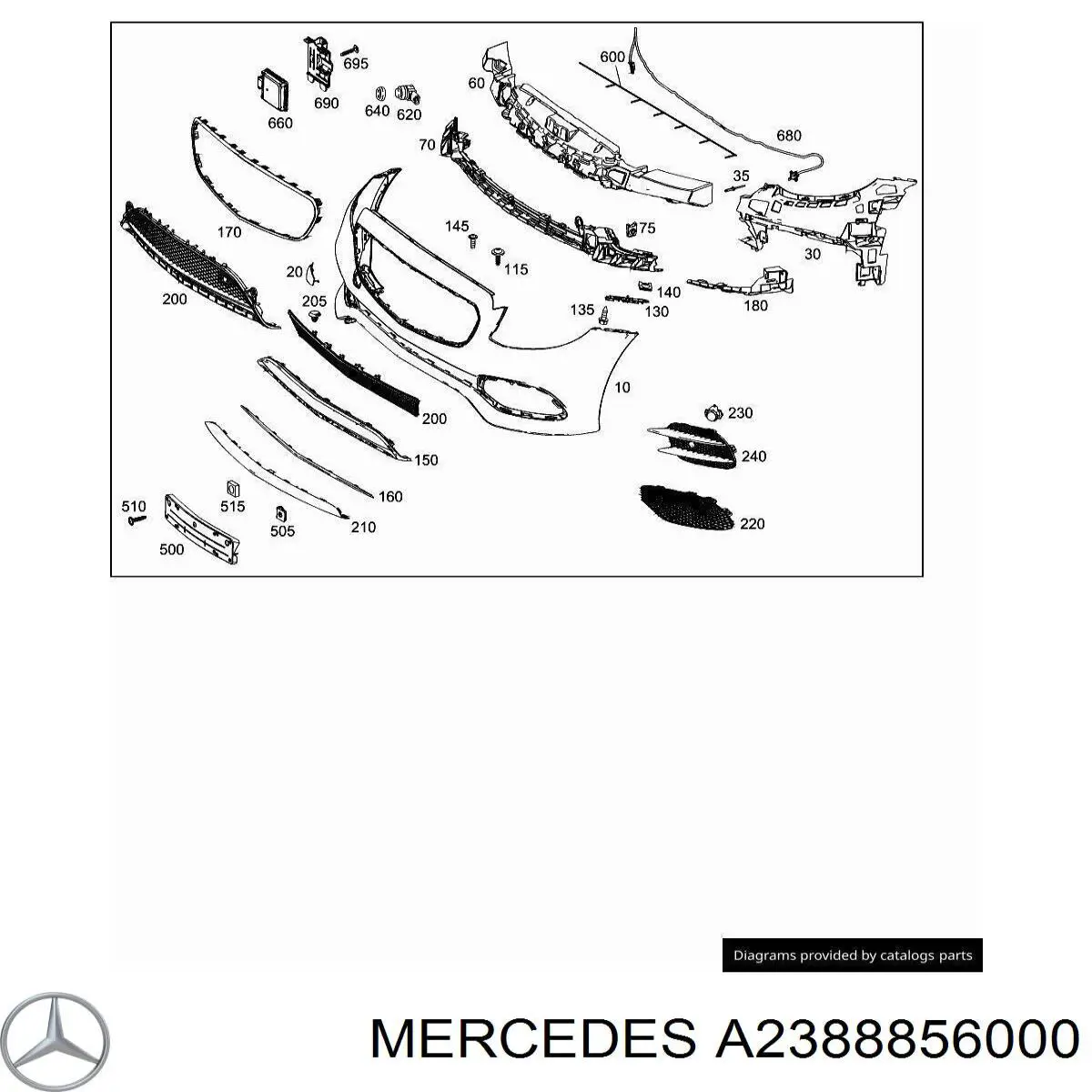 Mercedes A2388856000 ціна, від 71.31 USD