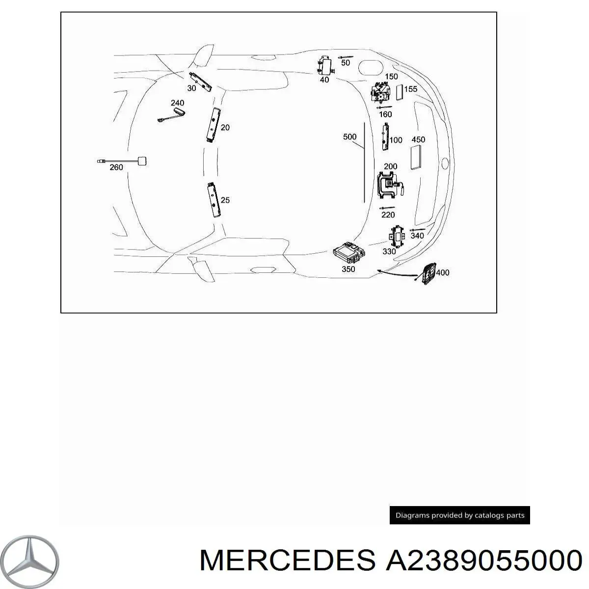  Mercedes A2389055000 ціна, від 19.00 USD