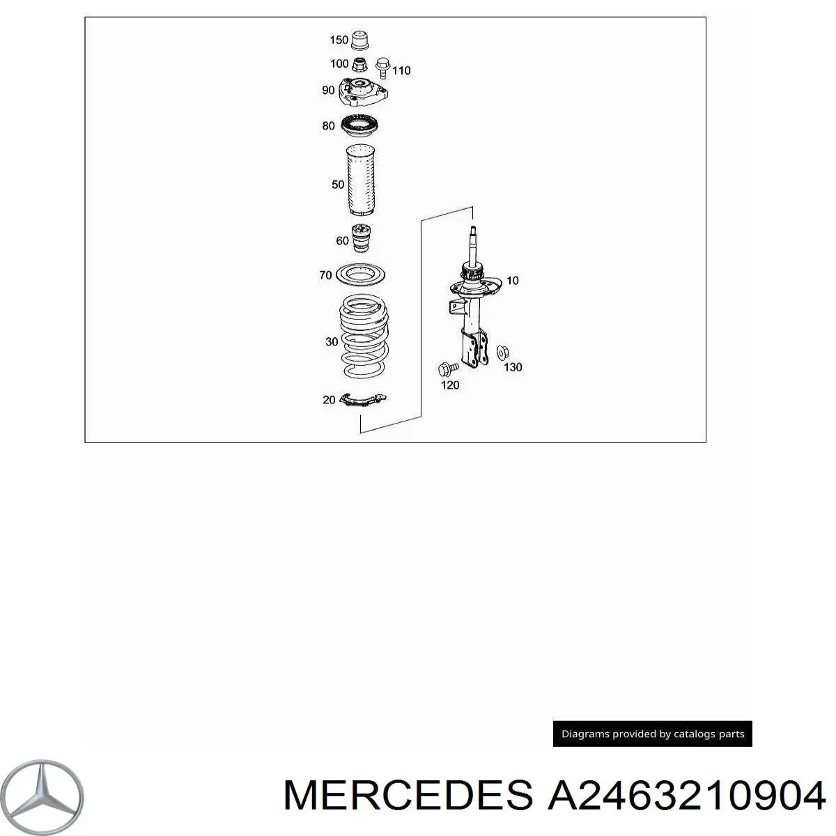 Купити A2463210904 Mercedes Гвинтова пружина підвіска