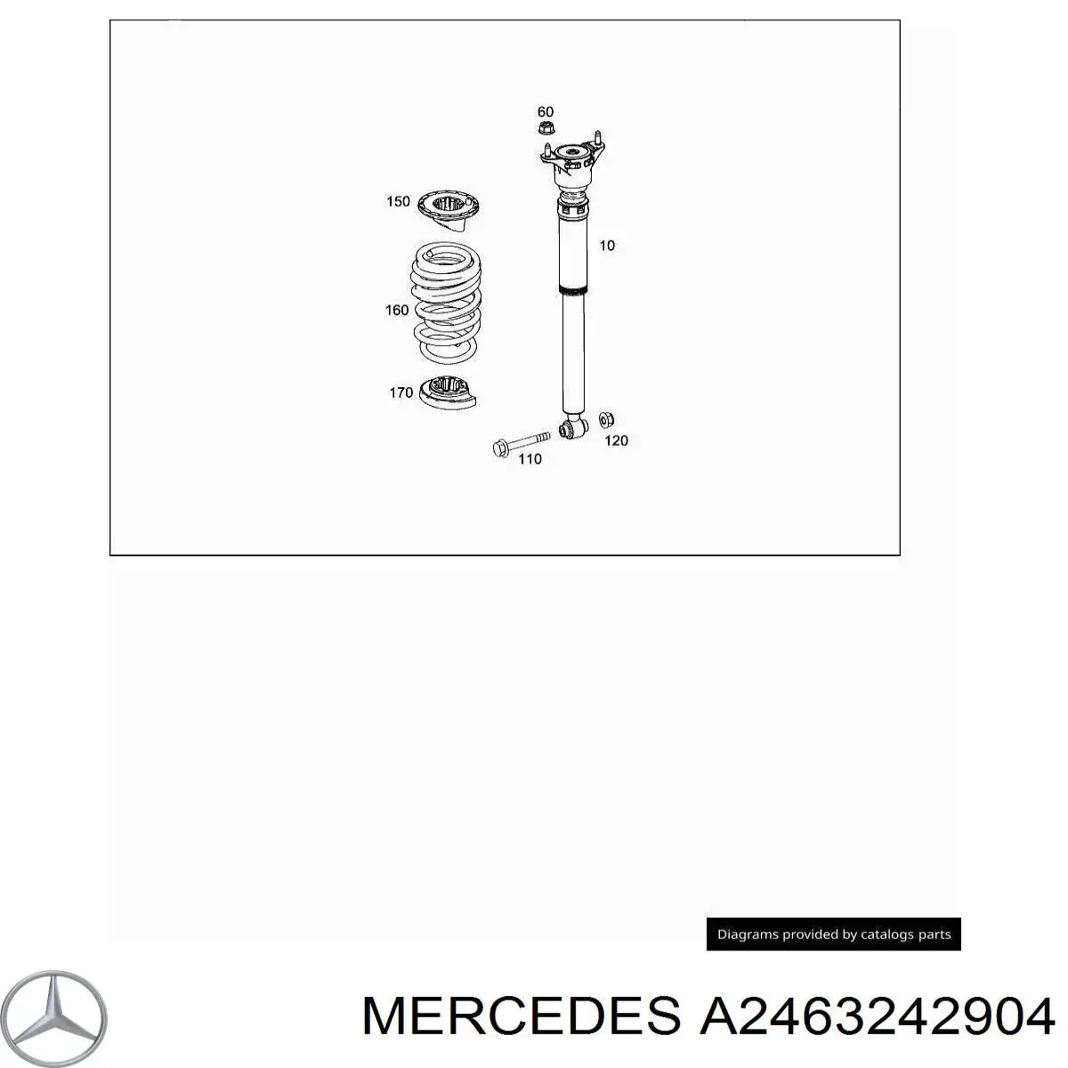 Пружина задня Mercedes A2463242904 ціна, від 37.79 USD