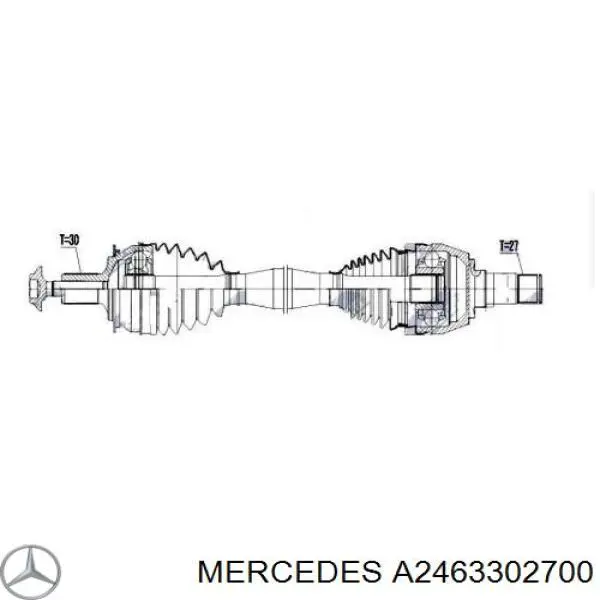 A2463302700 Mercedes Привід лівий