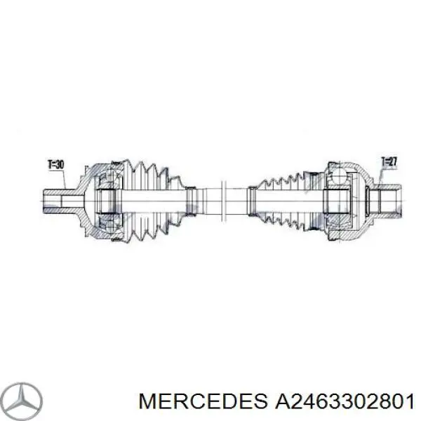 A2463302801 Mercedes Привід передній правий