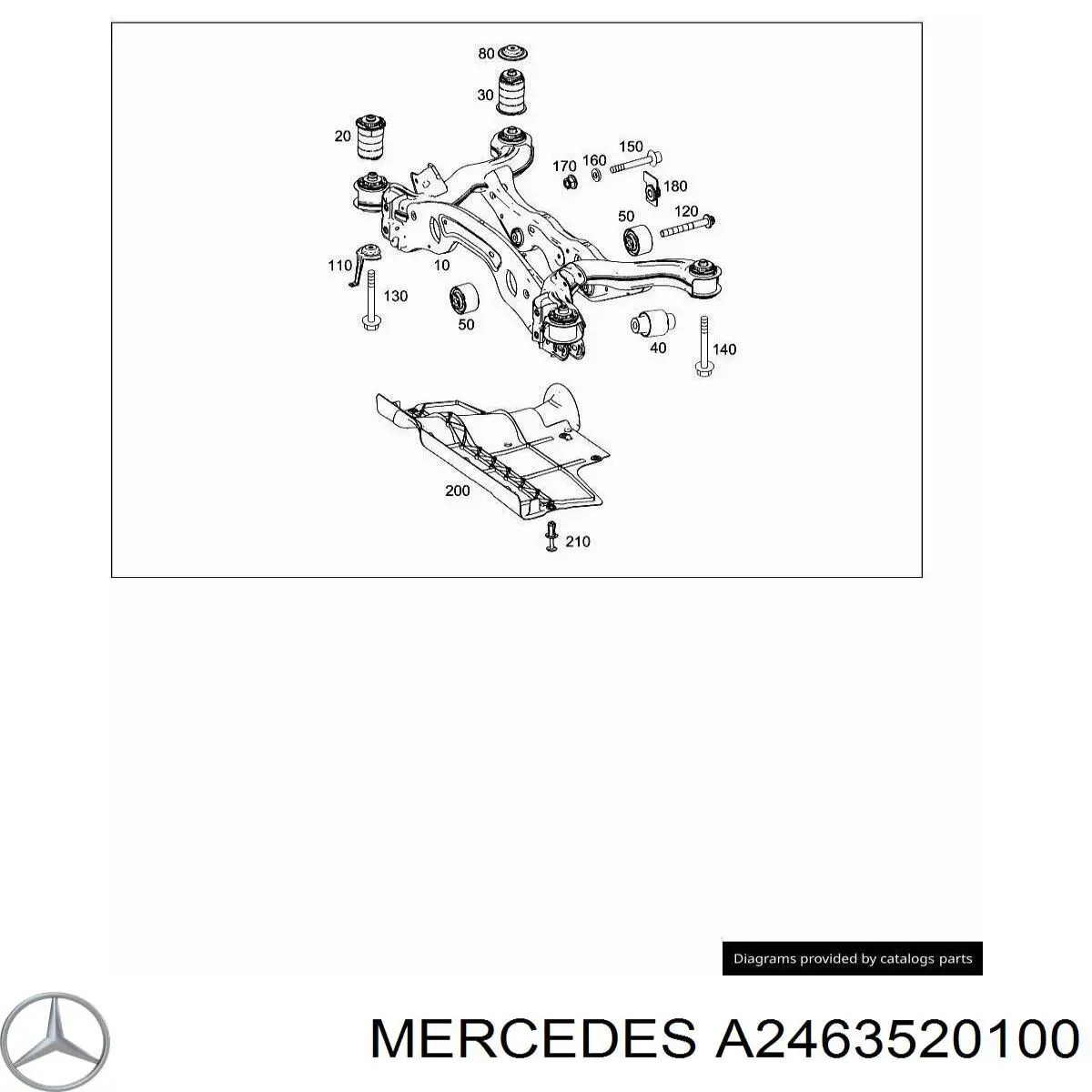 Сайлентблок заднього поперечного важеля, внутрішній Mercedes A2463520100 ціна, від 9.73 USD