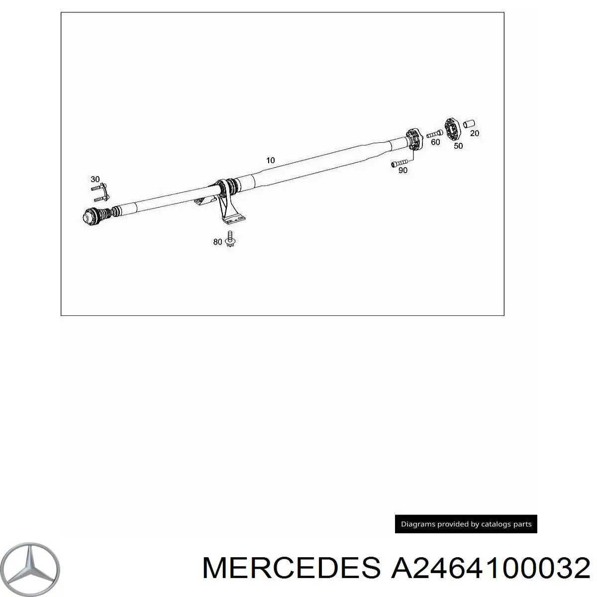 Втулка карданного валу, центруюча Mercedes A2464100032 ціна, від 22.30 USD