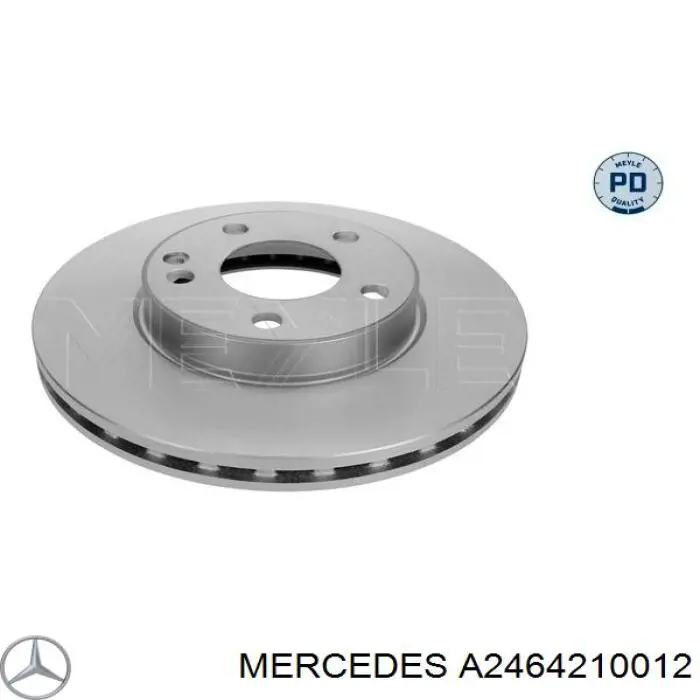 Диск переднього гальма Mercedes A2464210012 ціна, від 48.36 USD