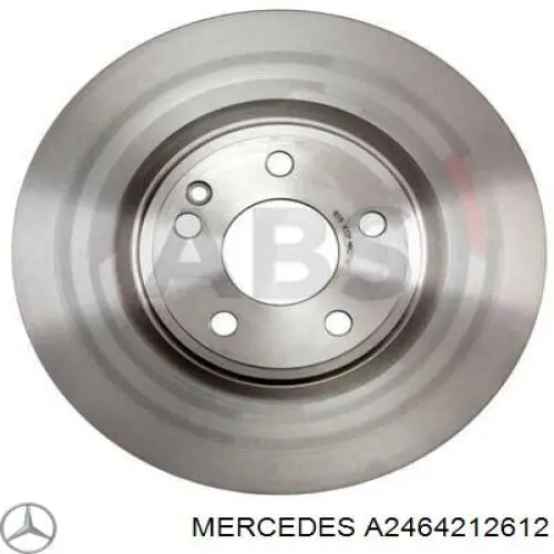 Диск переднього гальма Mercedes A2464212612 ціна, від 19.05 USD