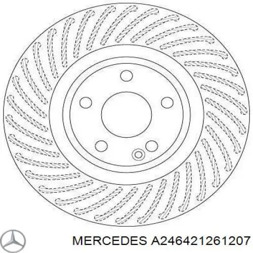 Диск переднього гальма Mercedes A246421261207 ціна, від 29.14 USD