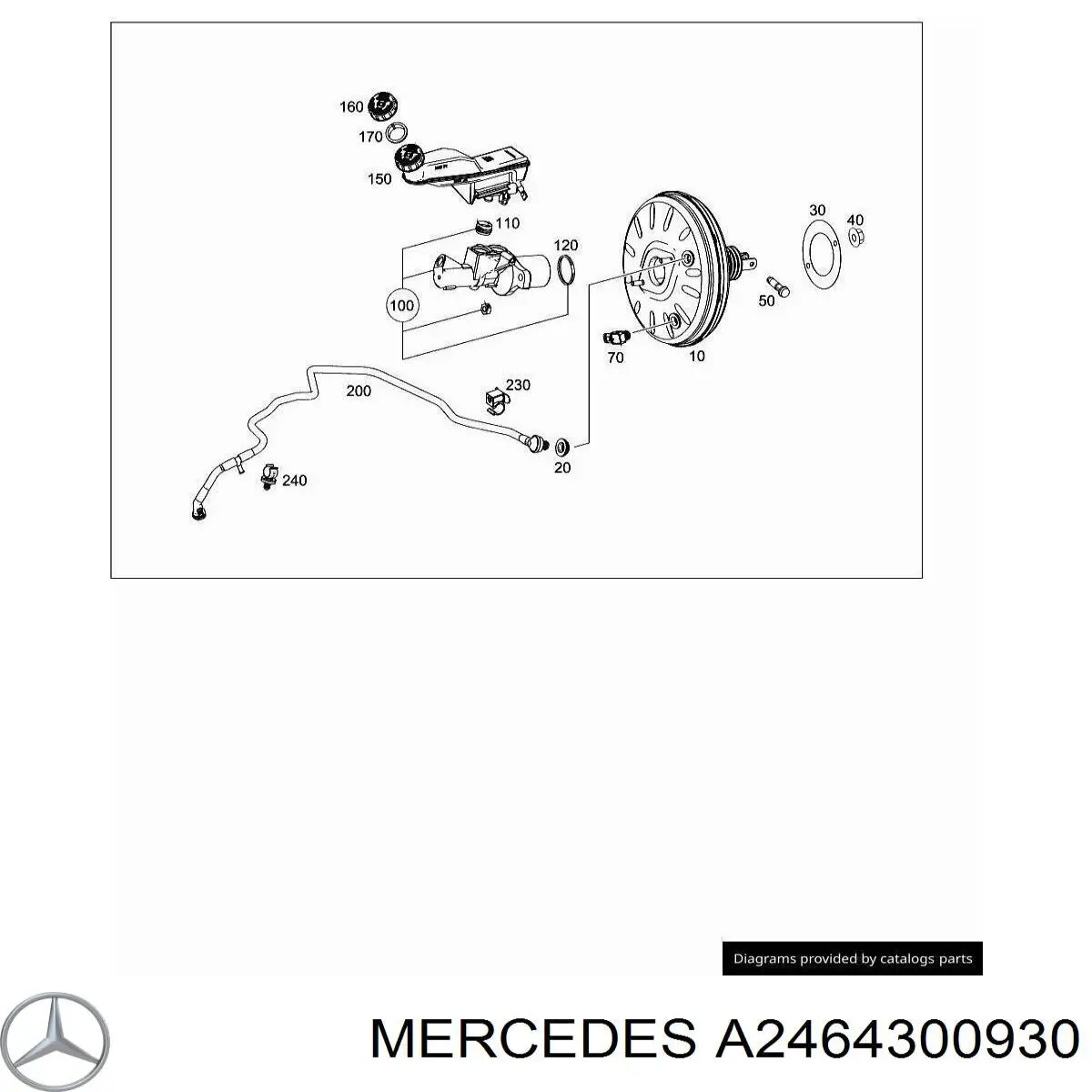A2464300930 Mercedes Підсилювач гальм вакуумний