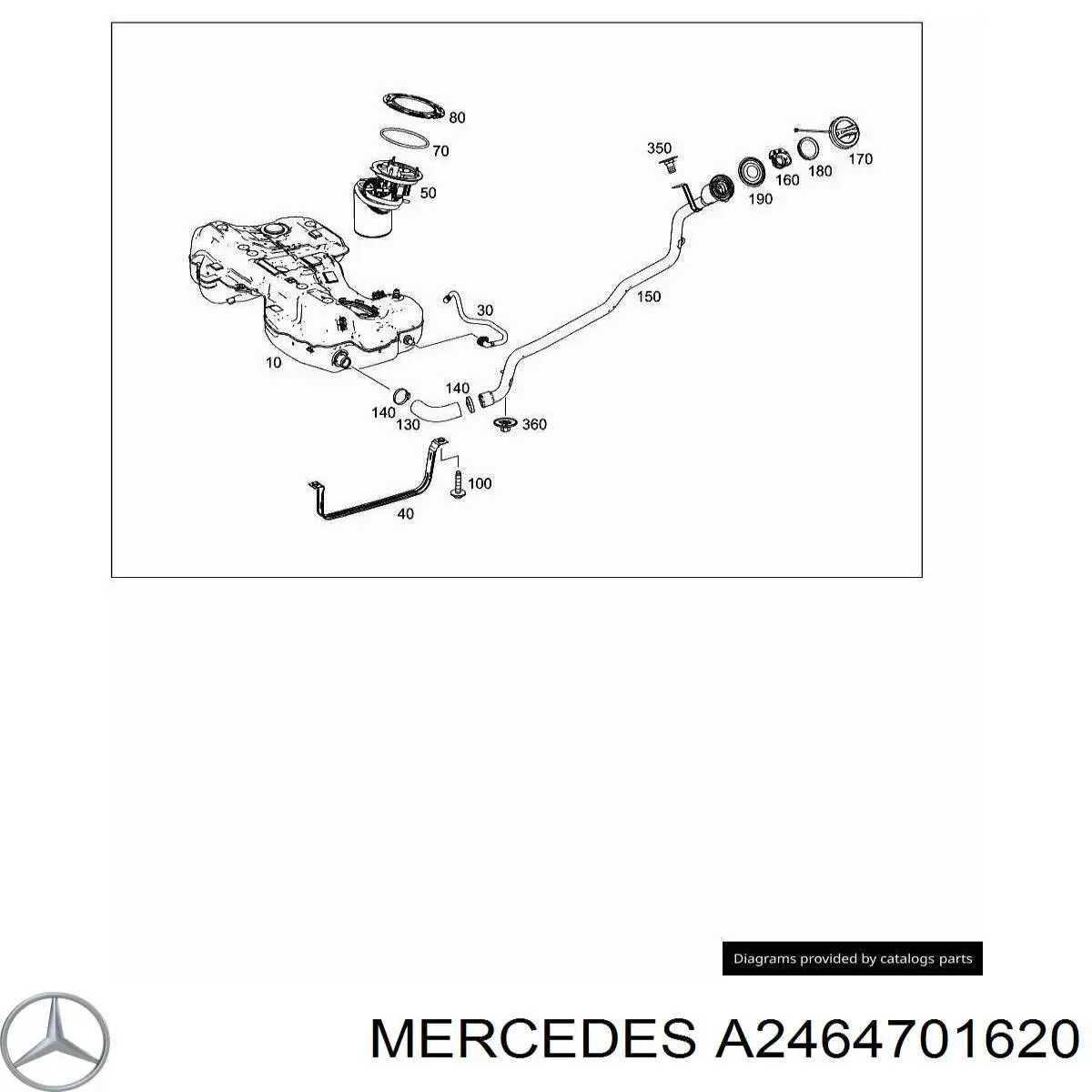 A2464701620 Mercedes Шланг заливної горловини, паливного бака