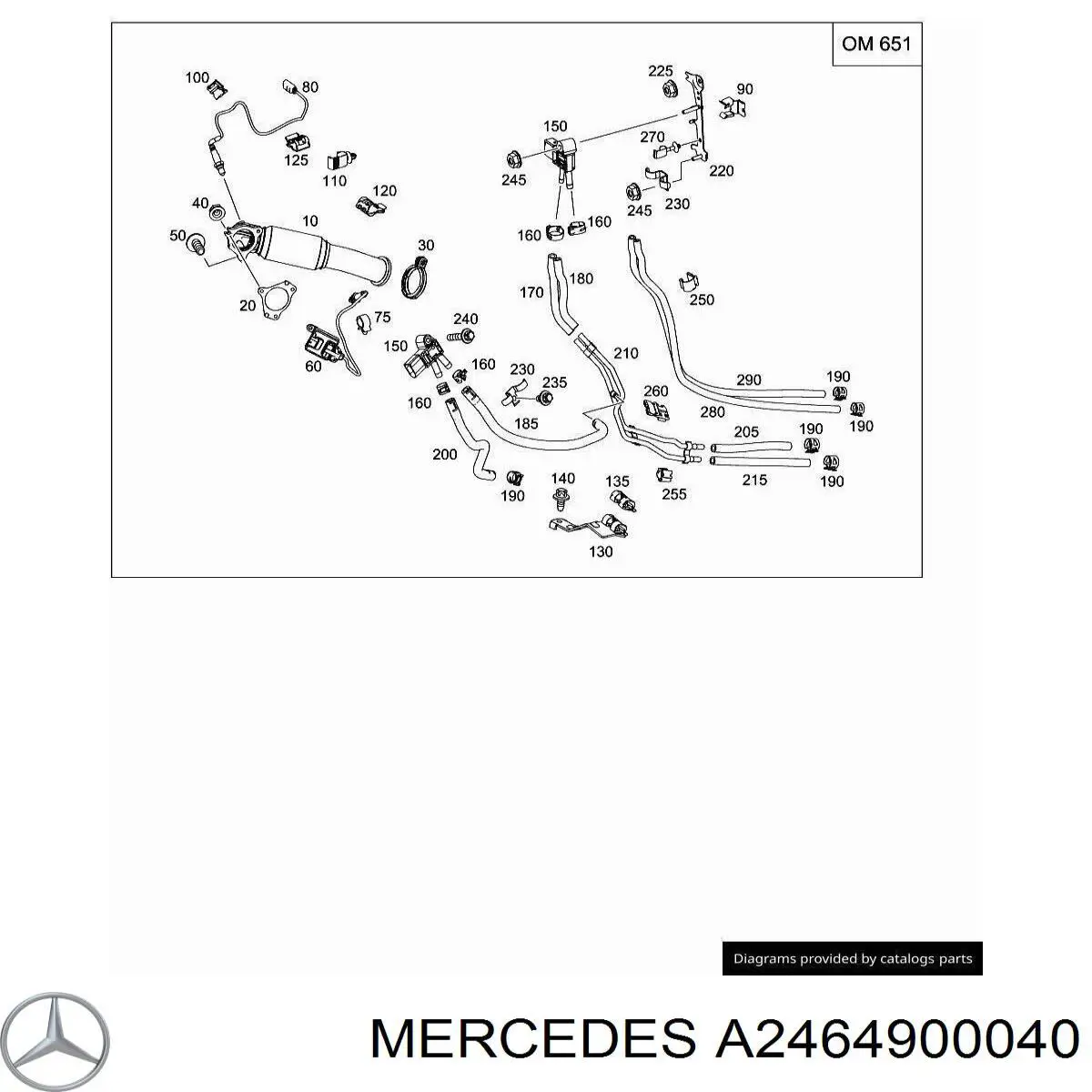  Mercedes A2464900040 ціна, від 9.88 USD