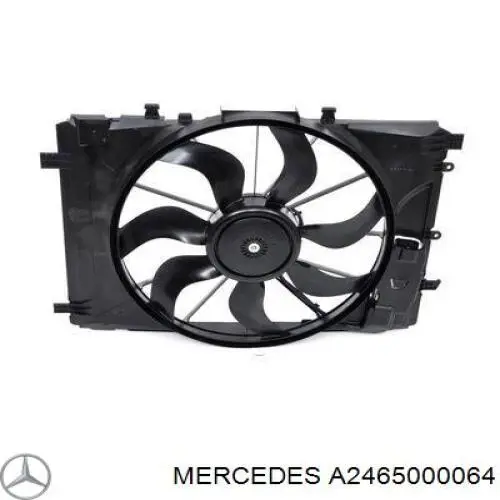 A2465000064 Mercedes електровентилятор охолодження в зборі (двигун + крильчатка)