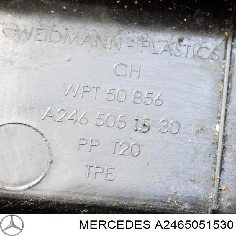 A2465050130 Mercedes Повітропровід (дефлектор) радіатора, нижній
