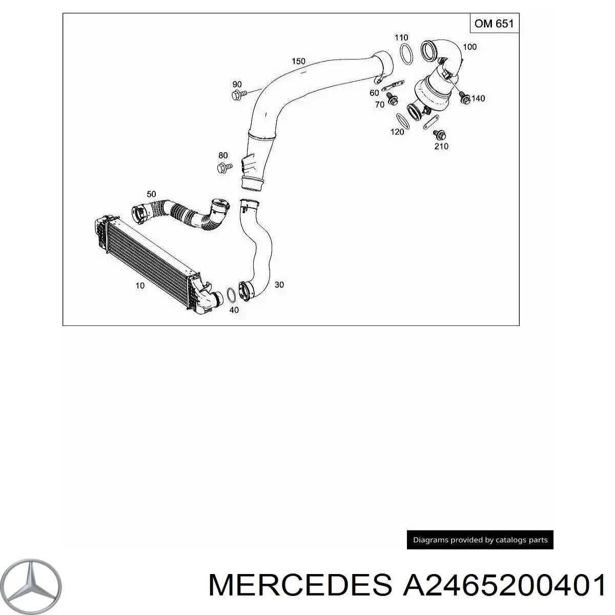 A2465200401 Mercedes Трубка, що нагнітається