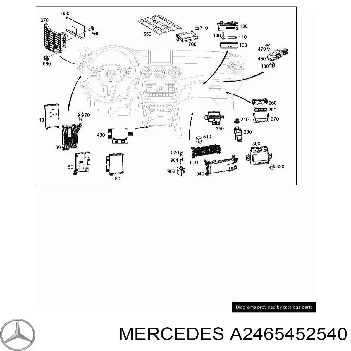  Mercedes A2465452540 ціна, від 2.54 USD