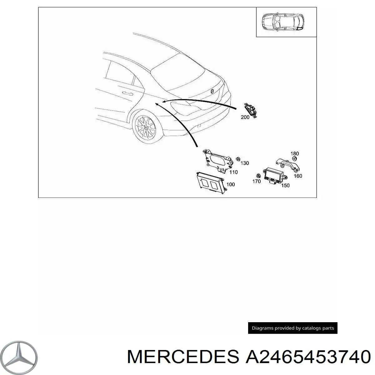  Mercedes A2465453740 ціна, від 3.80 USD