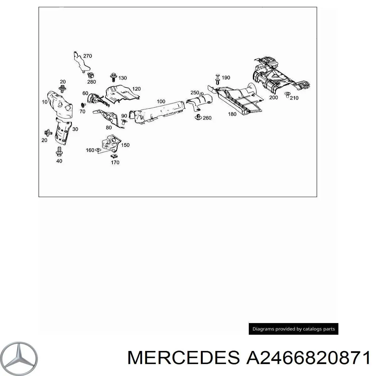  Mercedes A2466820871 ціна, від 25.40 USD
