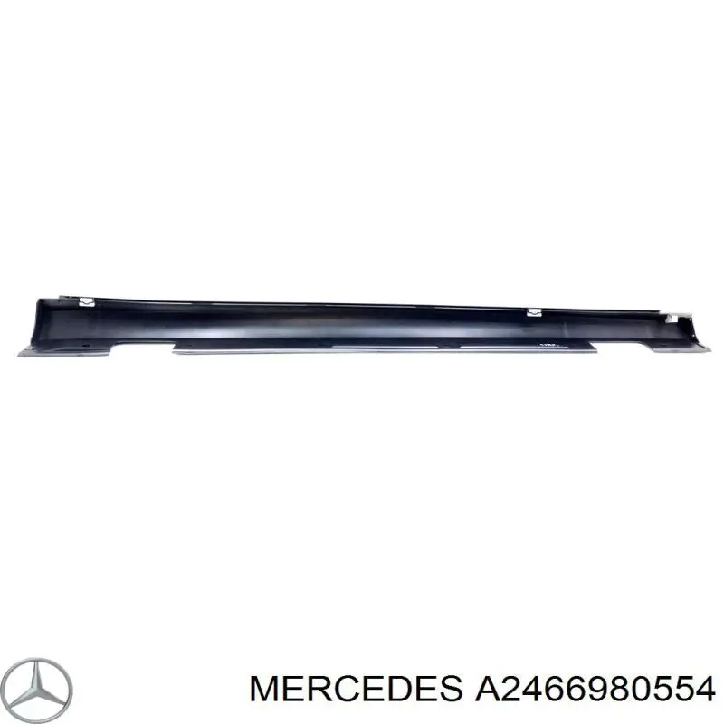 Купити A2466980554 Mercedes Накладка зовнішня (молдинг) порога, лівий