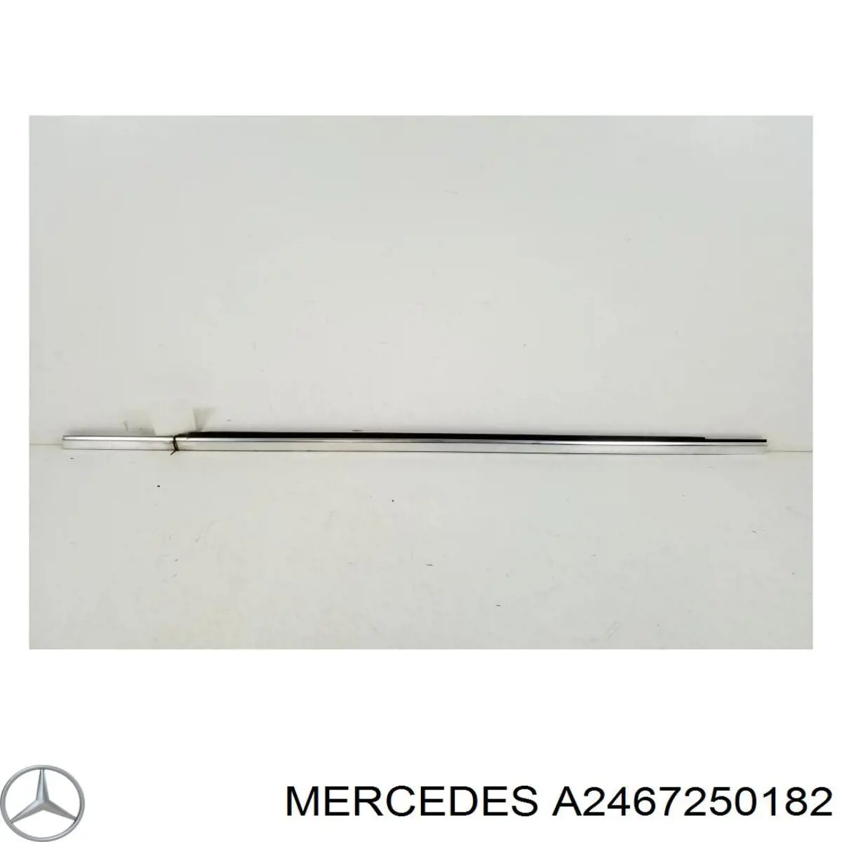 A2467250182 Mercedes Ущільнювач скла передніх дверей лівої, зовнішній (планка)