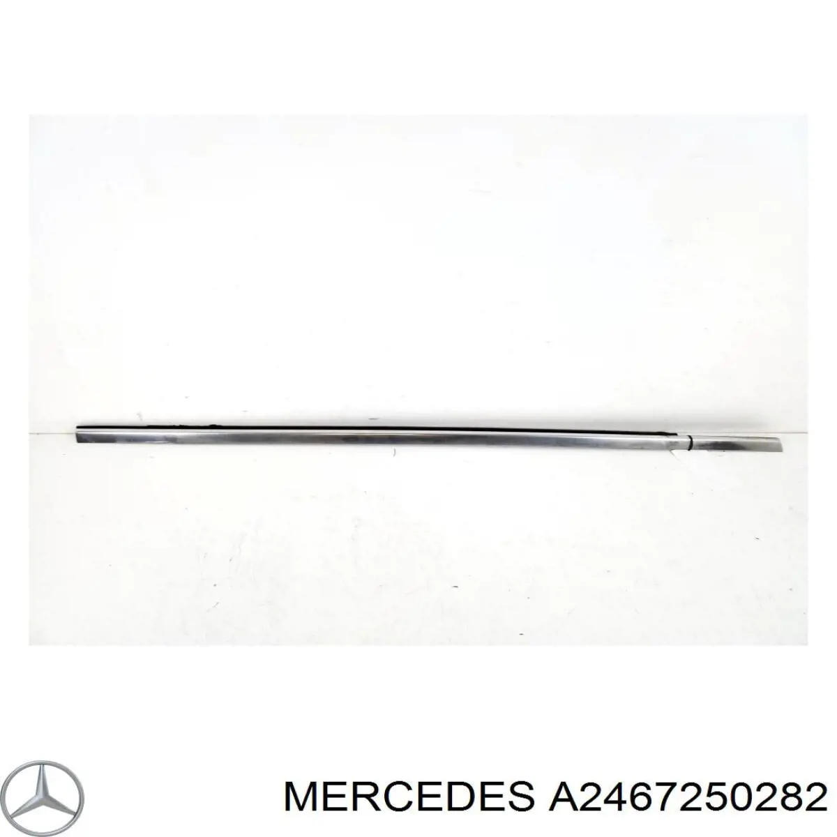 A2467250282 Mercedes Ущільнювач скла передніх дверей правої, зовнішній (планка)