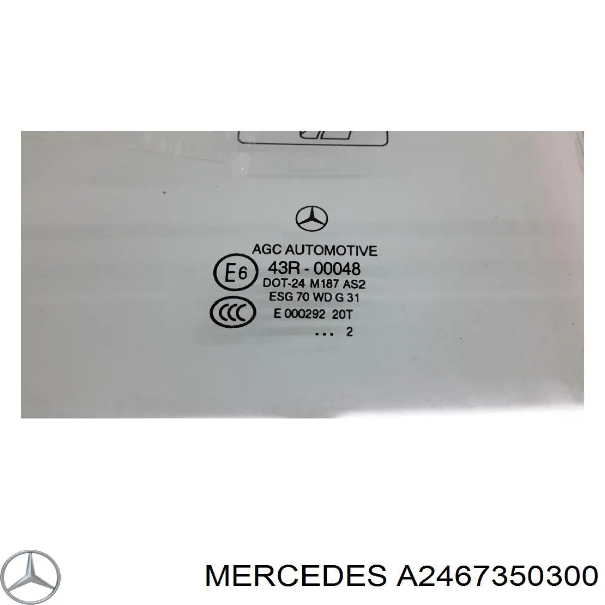 Скло задньої двері лівої Mercedes A2467350300 ціна, від 19.61 USD