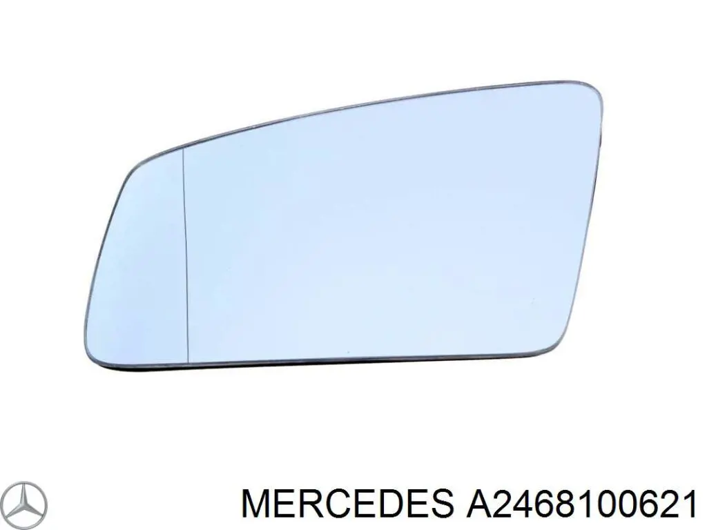 Купити A2468100621 Mercedes Скло дзеркала заднього виду, правого