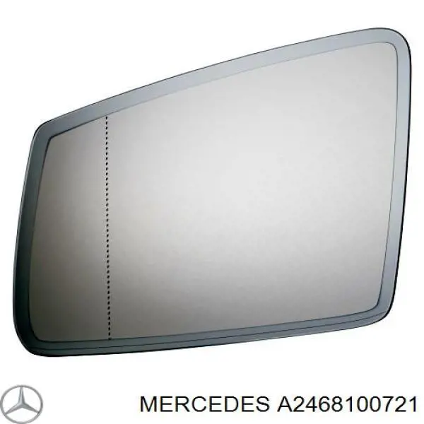 Дзеркальний елемент лівого дзеркала заднього виду Mercedes A2468100721 ціна, від 265.55 USD