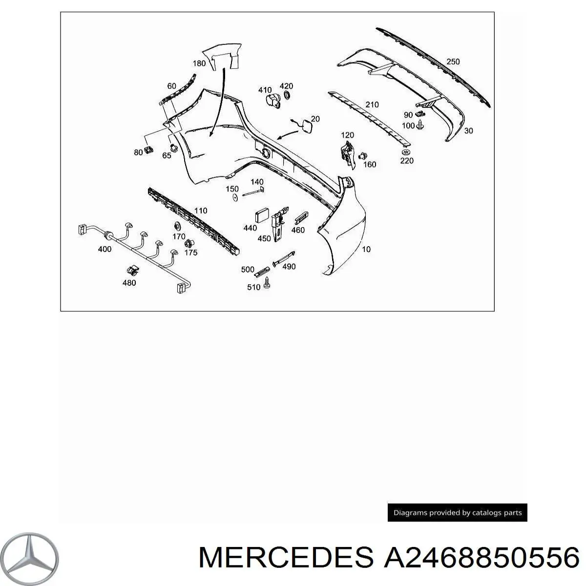  Mercedes A2468850556 ціна, від 25.31 USD
