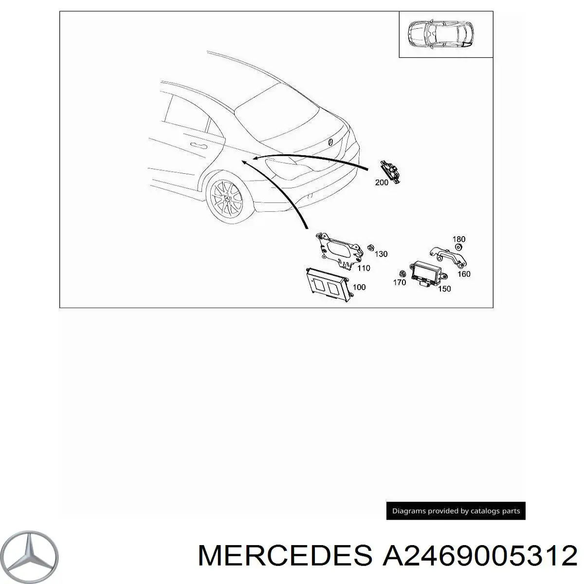  Mercedes A2469005312 ціна, від 120.77 USD