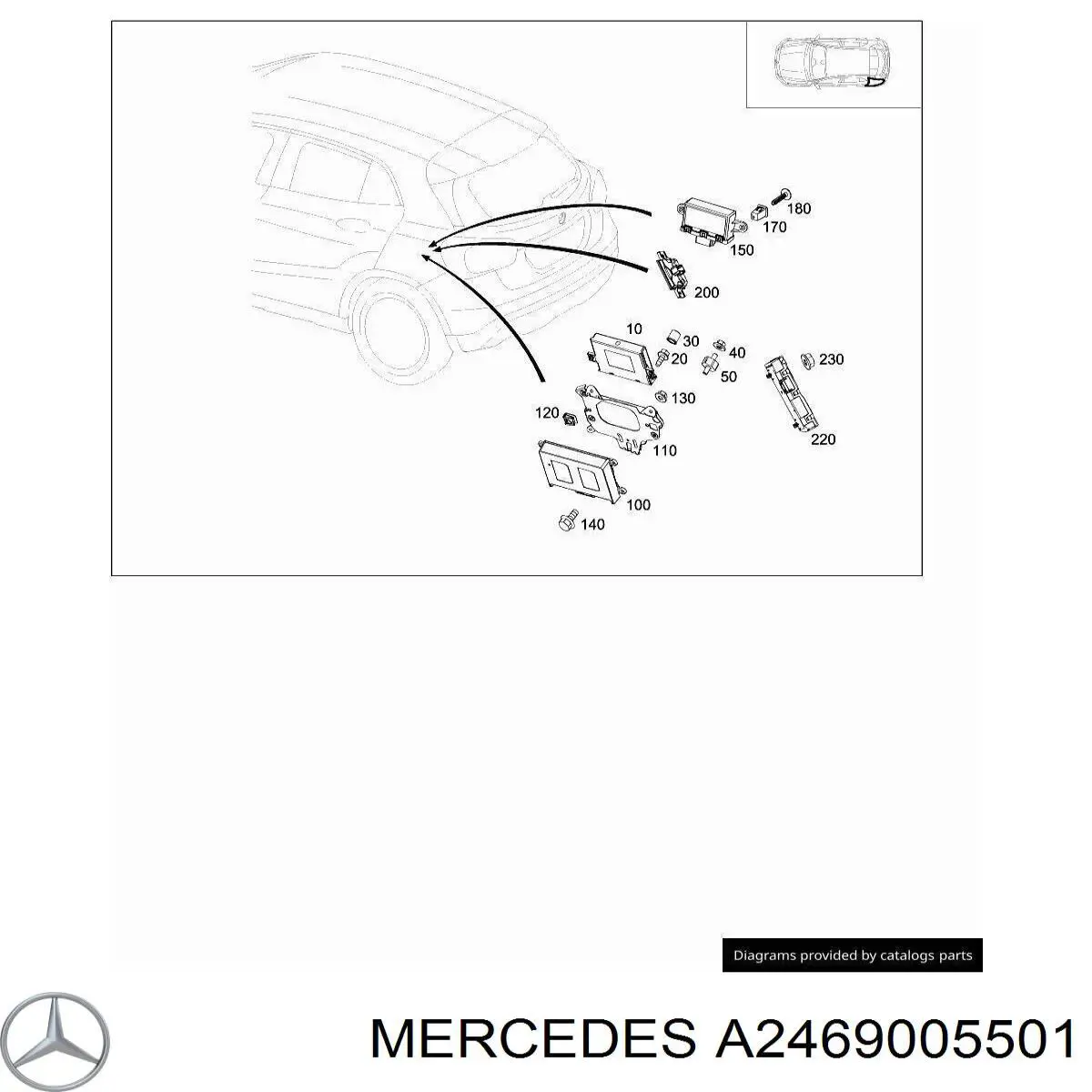  Mercedes A2469005501 ціна, від 117.21 USD