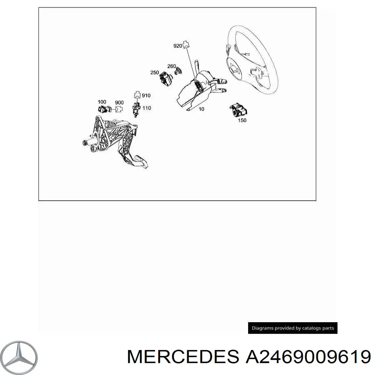 Mercedes A2469009619 ціна, від 250.18 USD