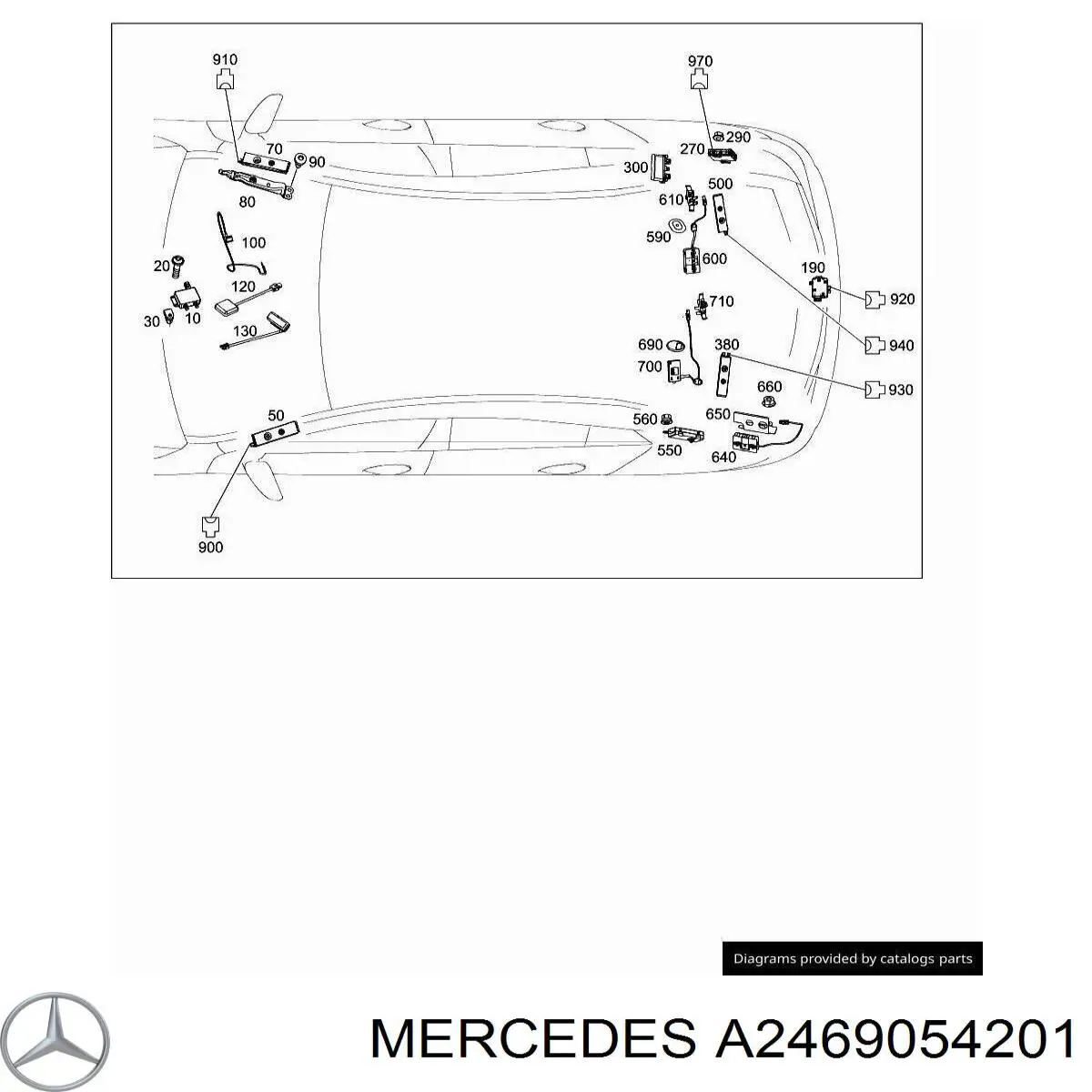 A2469054201 Mercedes Антена на дах