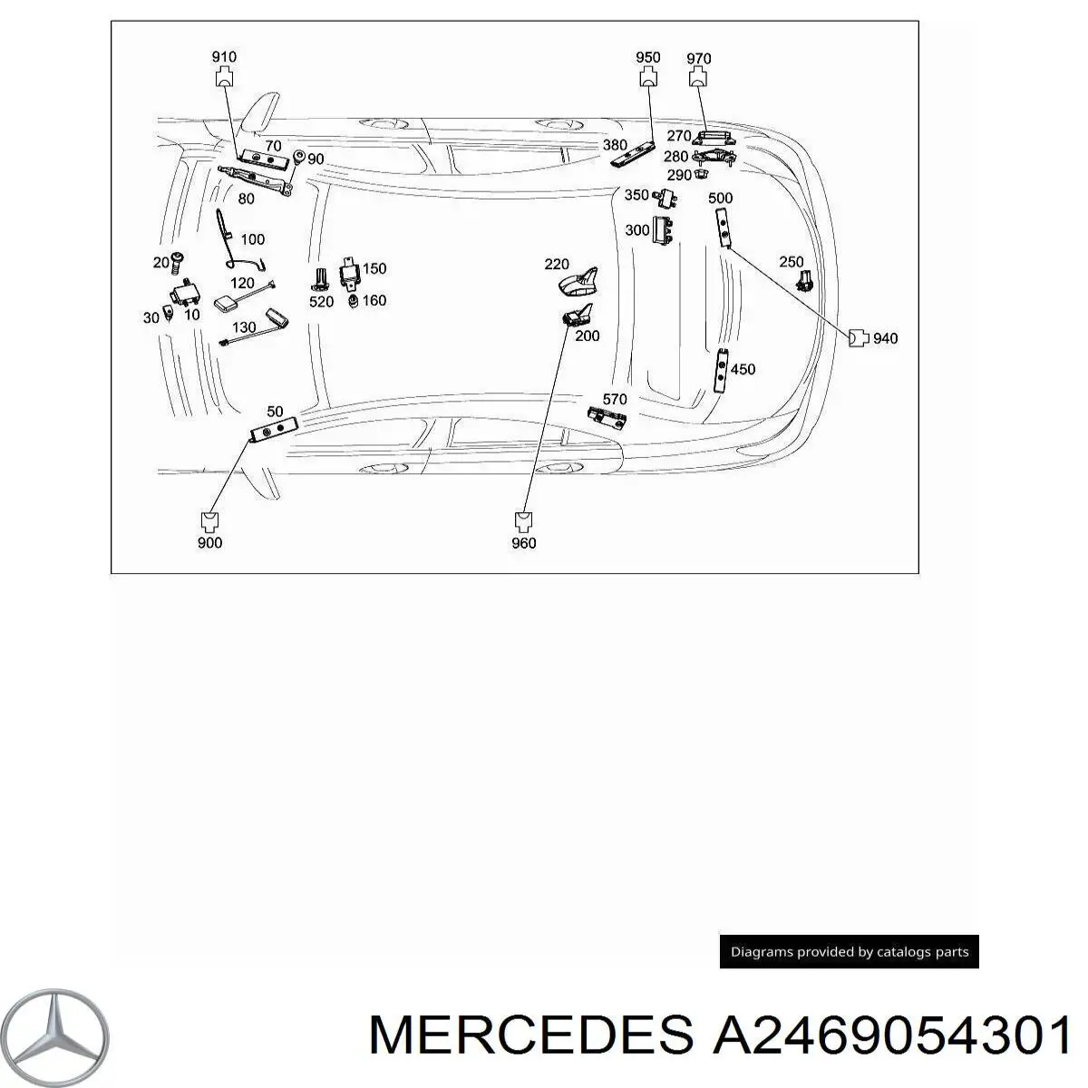 Антена Mercedes A2469054301 ціна, від 22.57 USD