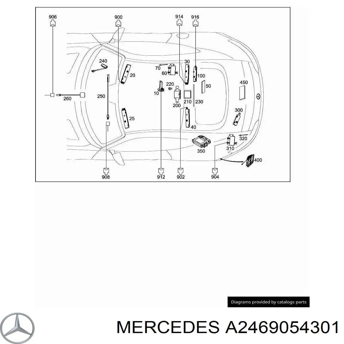 A2469054301 Mercedes Антена на дах