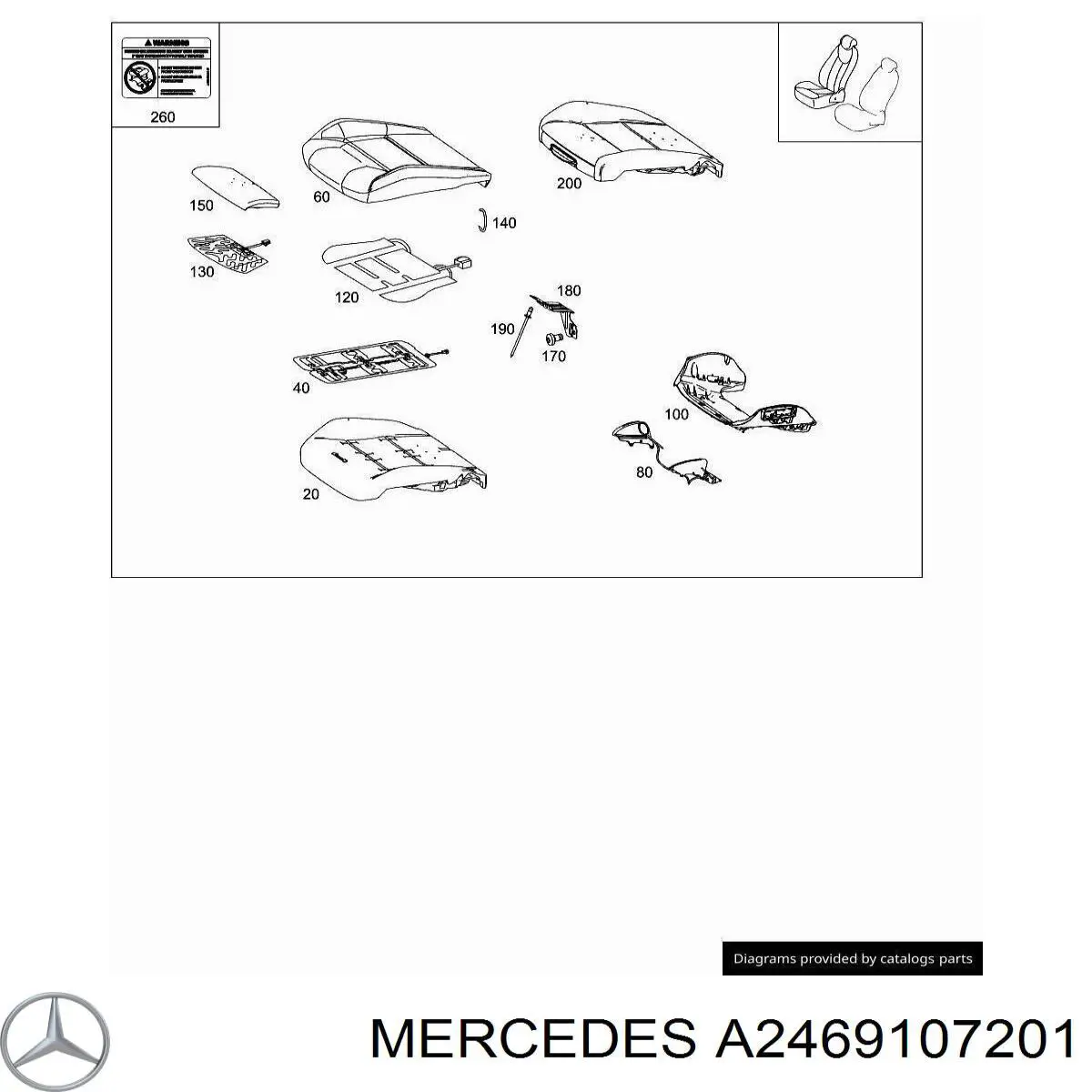  Mercedes A2469107201 ціна, від 155.56 USD