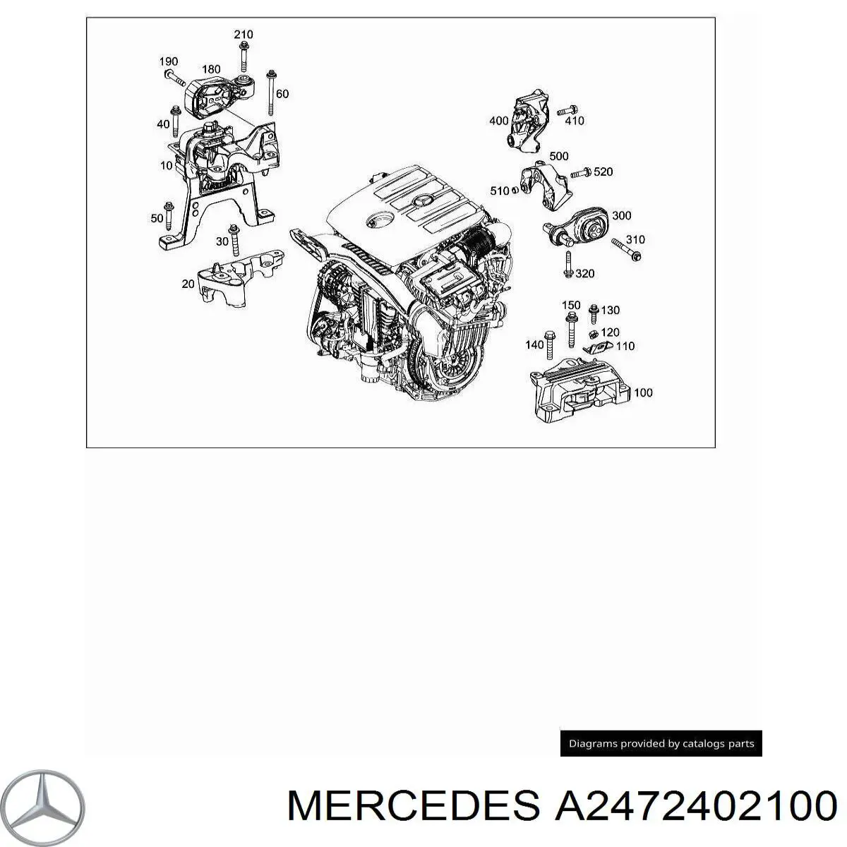 Подушка трансмісії (опора коробки передач) на Mercedes A (W177)