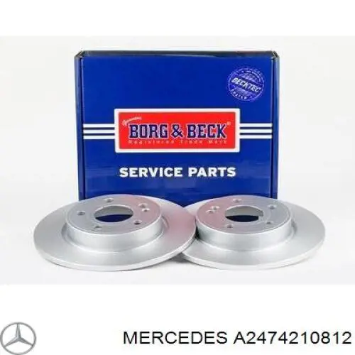 Гальмівні диски передні A2474210812 Mercedes