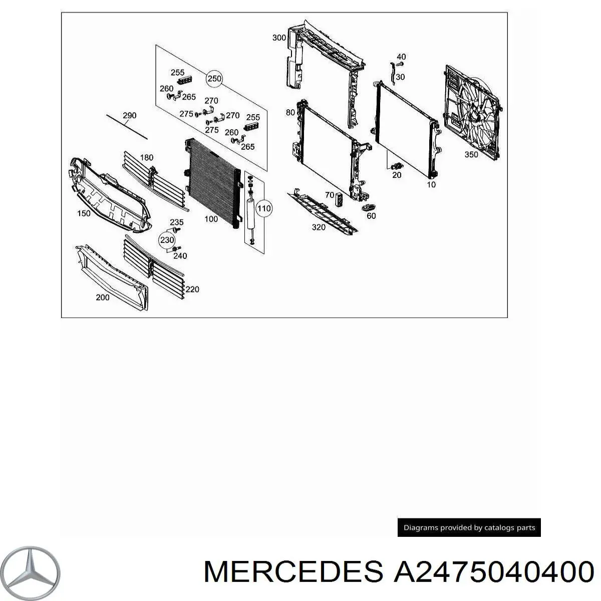 Mercedes A2475040400 ціна, від 16.87 USD