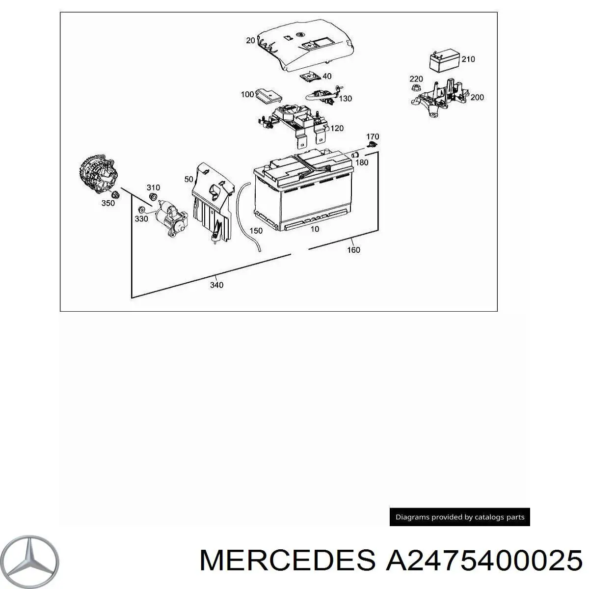  Mercedes A2475400025 ціна, від 25.40 USD