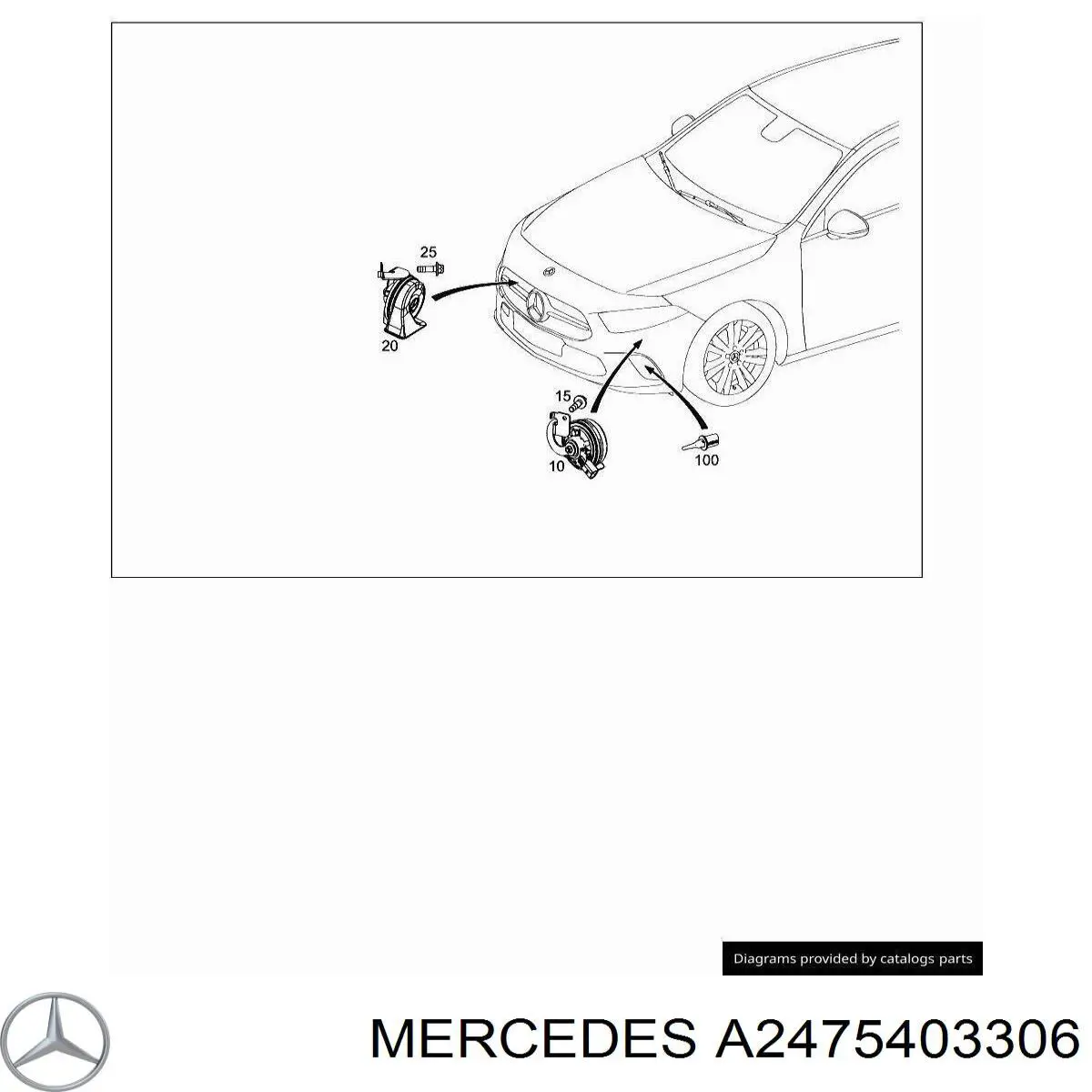 A2475403306 Mercedes Сигнали звукові