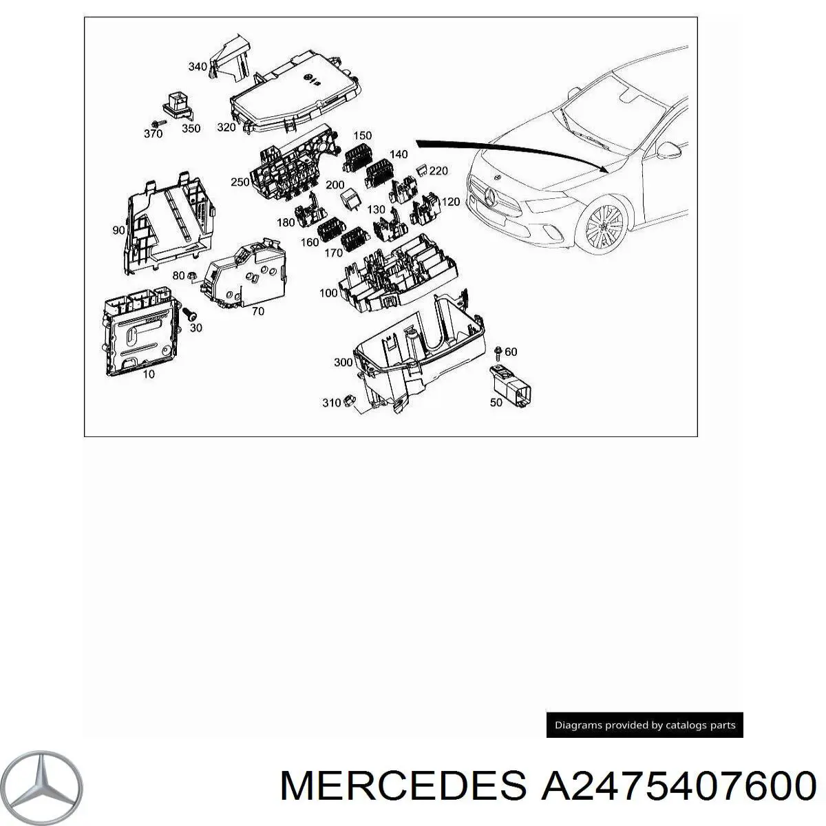 A2475407600 Mercedes Корпус блока запобіжників